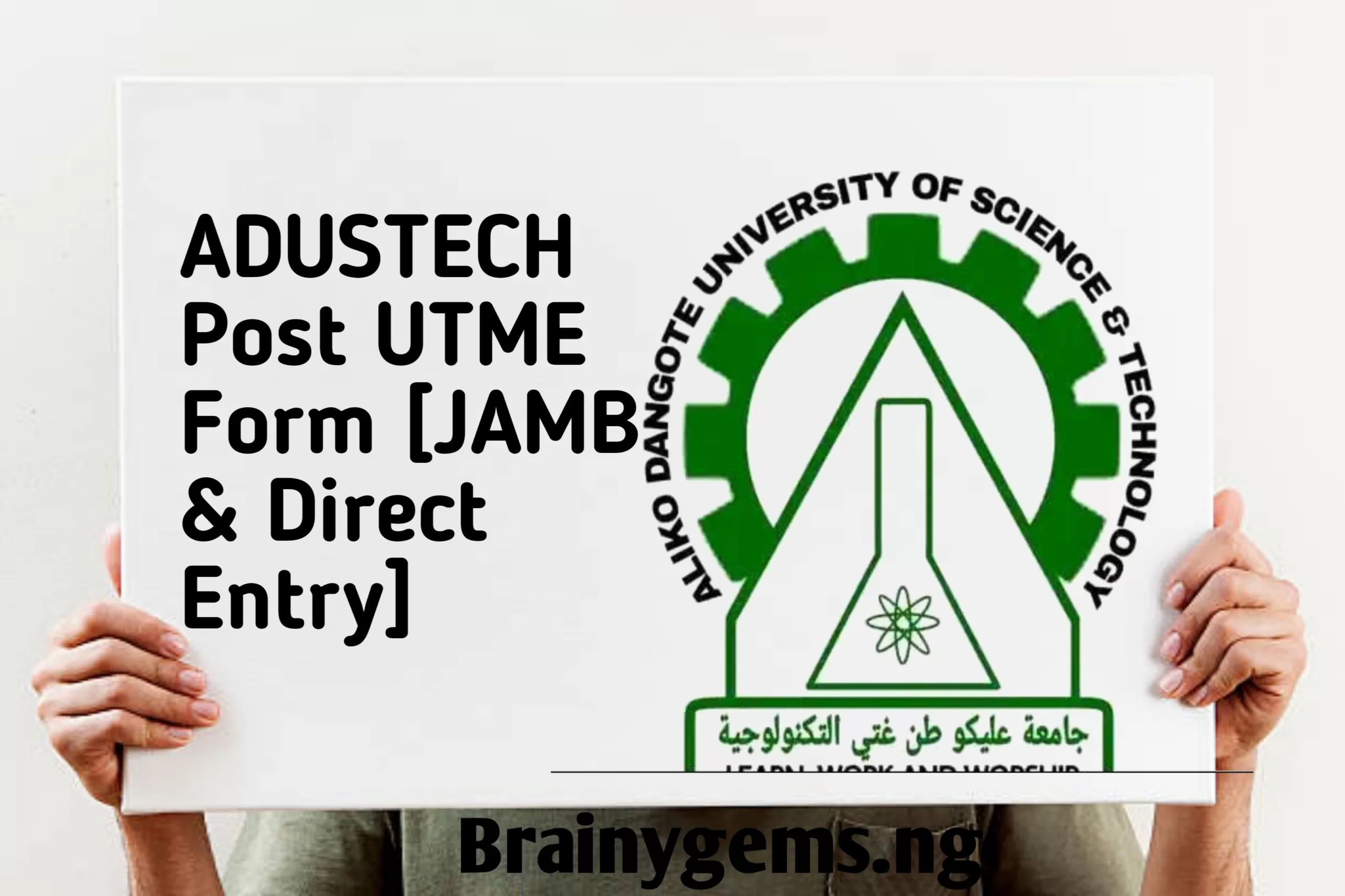 ADUSTECH Image || ADUSTECH Post UTME Form