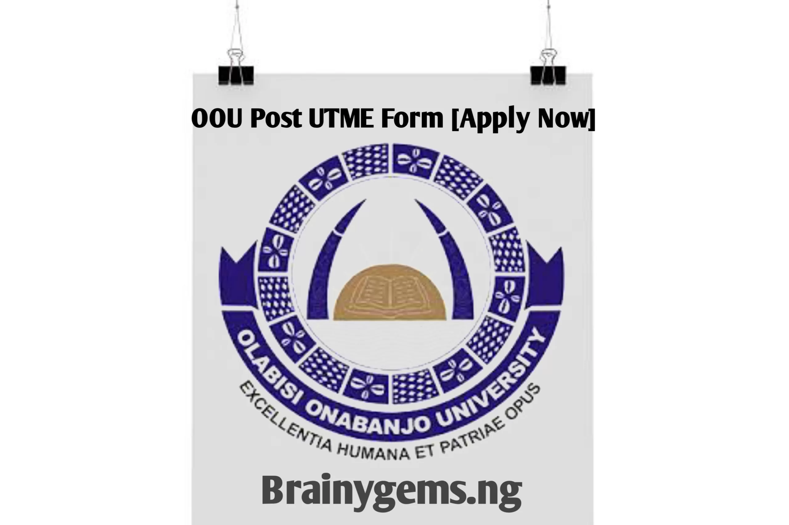 OOU Image || OOU Post UTME Form