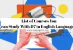 Course Image || List of Courses you can Study With D7 in English Language