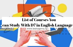 Course Image || List of Courses you can Study With D7 in English Language