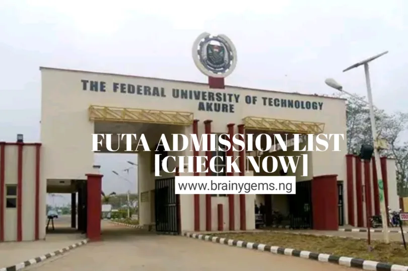 FUTA Image || FUTA Admission List