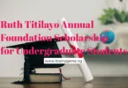 RTAF Image || Ruth Titilayo Annual Foundation Scholarship