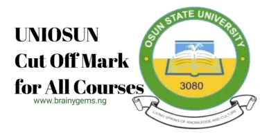UNIOSUN Image || UNIOSUN Cut Off Mark